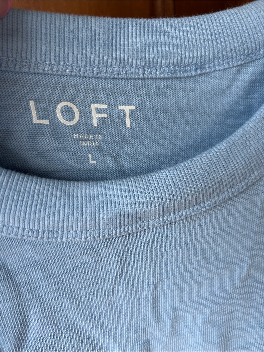 LOFT Light Blue Ribbed Crewneck Tank - Picture 2 of 3